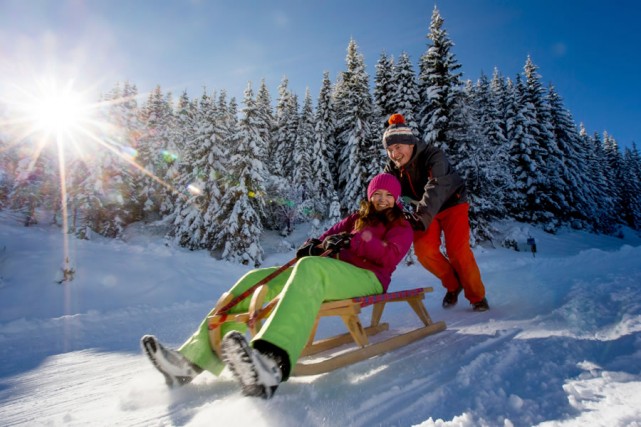 Rodeln im Winterurlaub